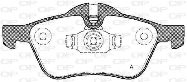 OPEN PARTS Piduriklotsi komplekt,ketaspidur BPA0864.00